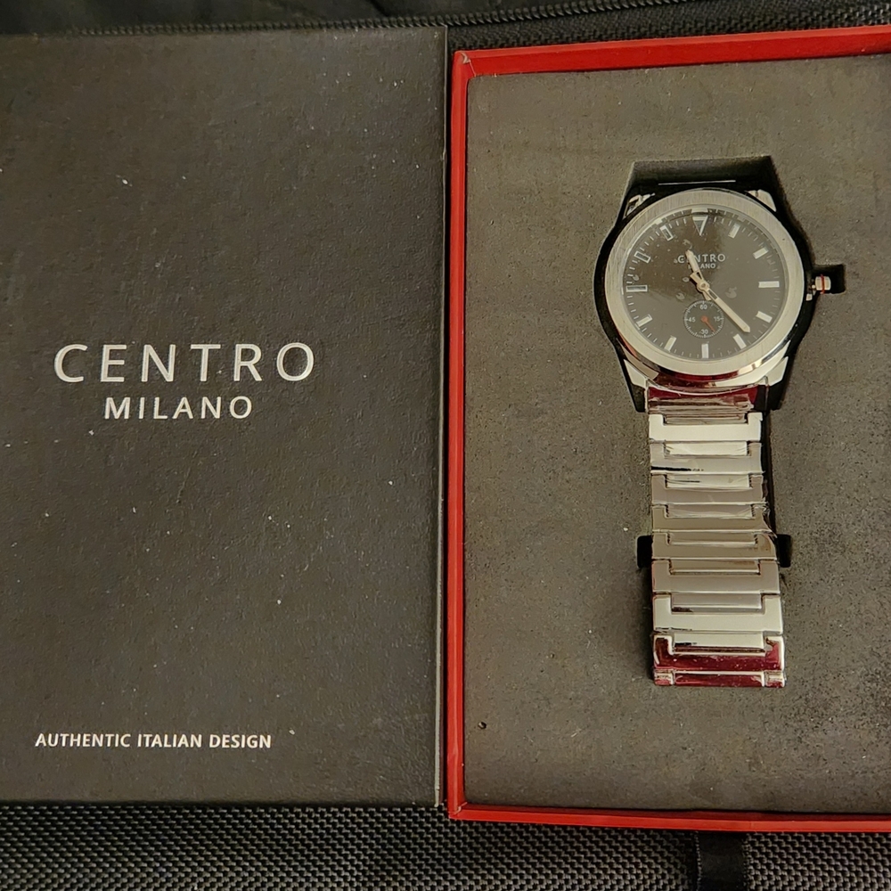 Centro Milano Grand Tempo Platinum Tone Watch - N18-6